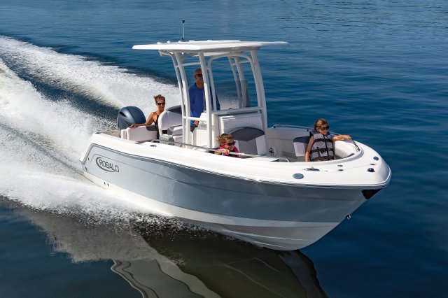 2025 R222EX Running in Ocean Front Starboard View