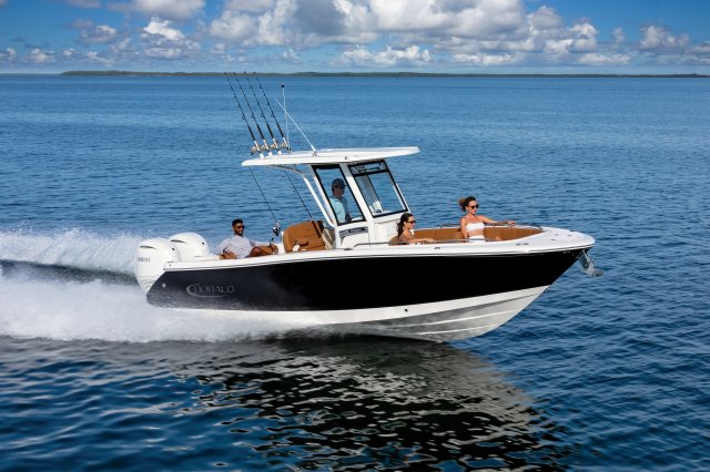 2025 R250 Running in Ocean Front Starboard View