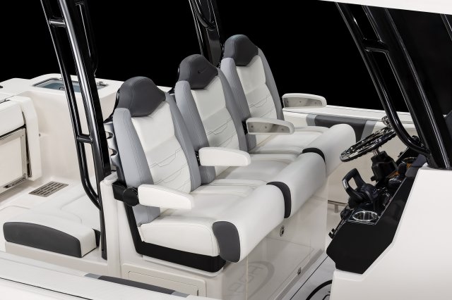 2025 R300 Triple Forward Facing Helm Seats Arm Rests & Bolsters Down